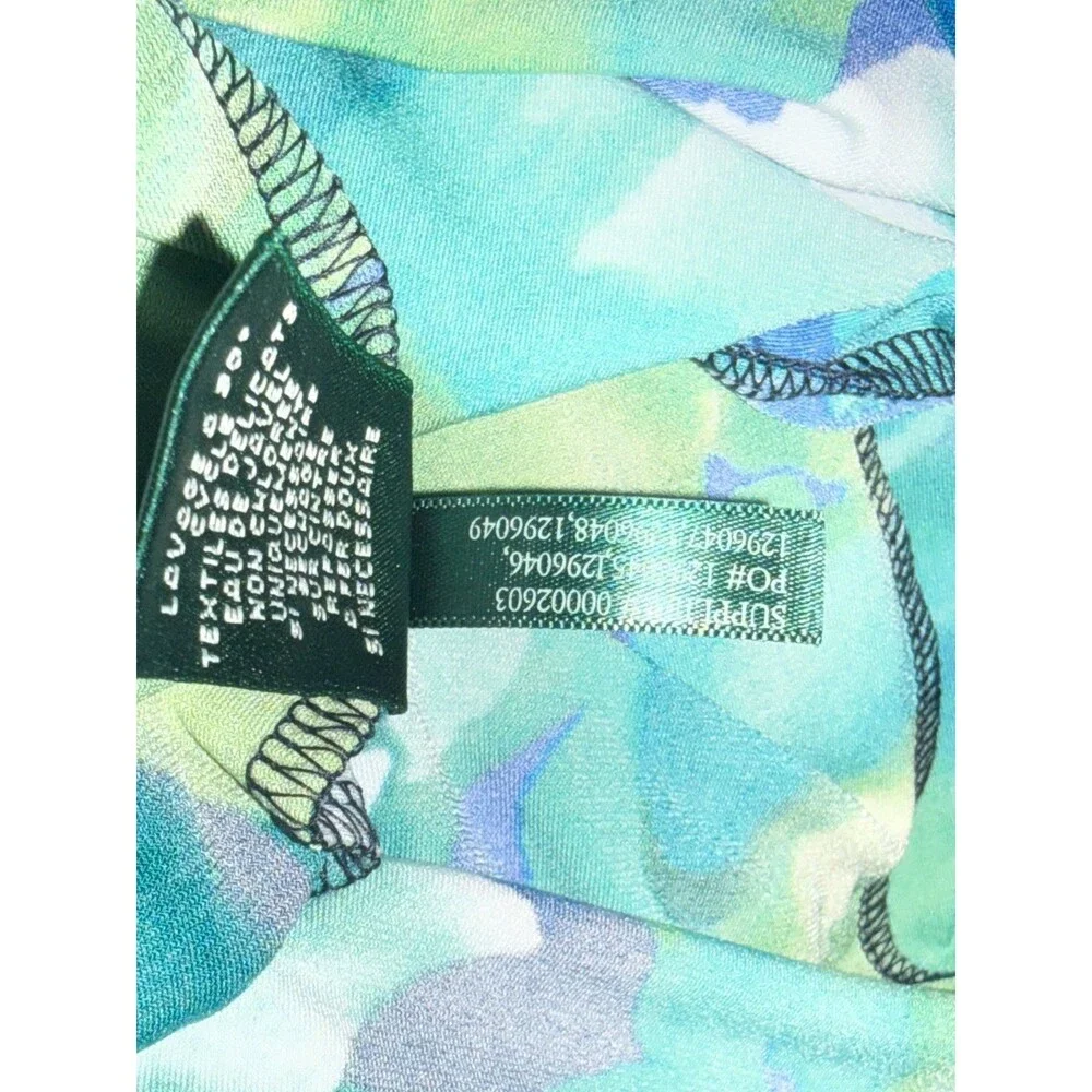 Ralph Lauren NWT Blue/Green Floral V-Neck Sheath Cocktail Dress Sz 8 ($134 Ret)